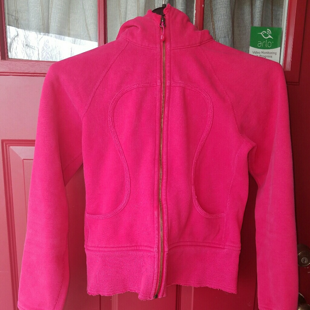 Lululemon scuba II hot pink zip up Hoodie size 4